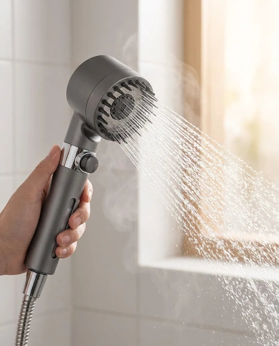 Water enters the handle